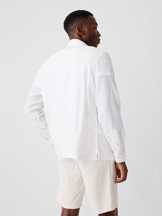 Image number 2 showing, Linen-Blend Utility Shirt