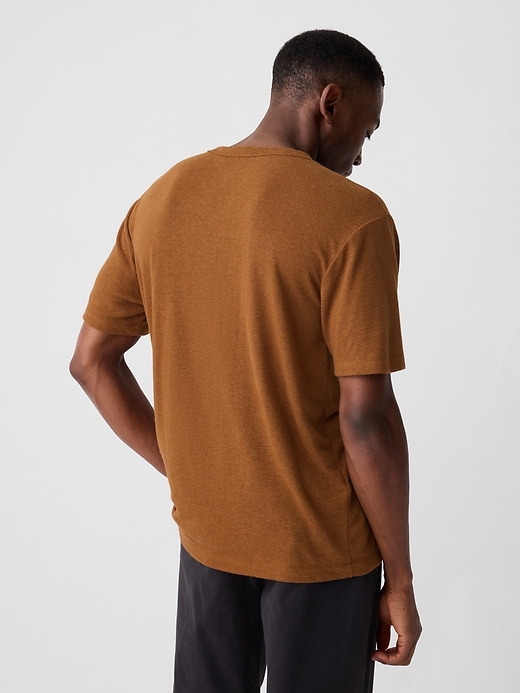 Image number 2 showing, Relaxed Linen-Blend T-Shirt