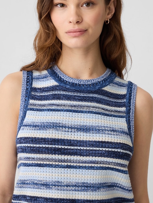 Image number 4 showing, Crochet High Neck Sweater Tank