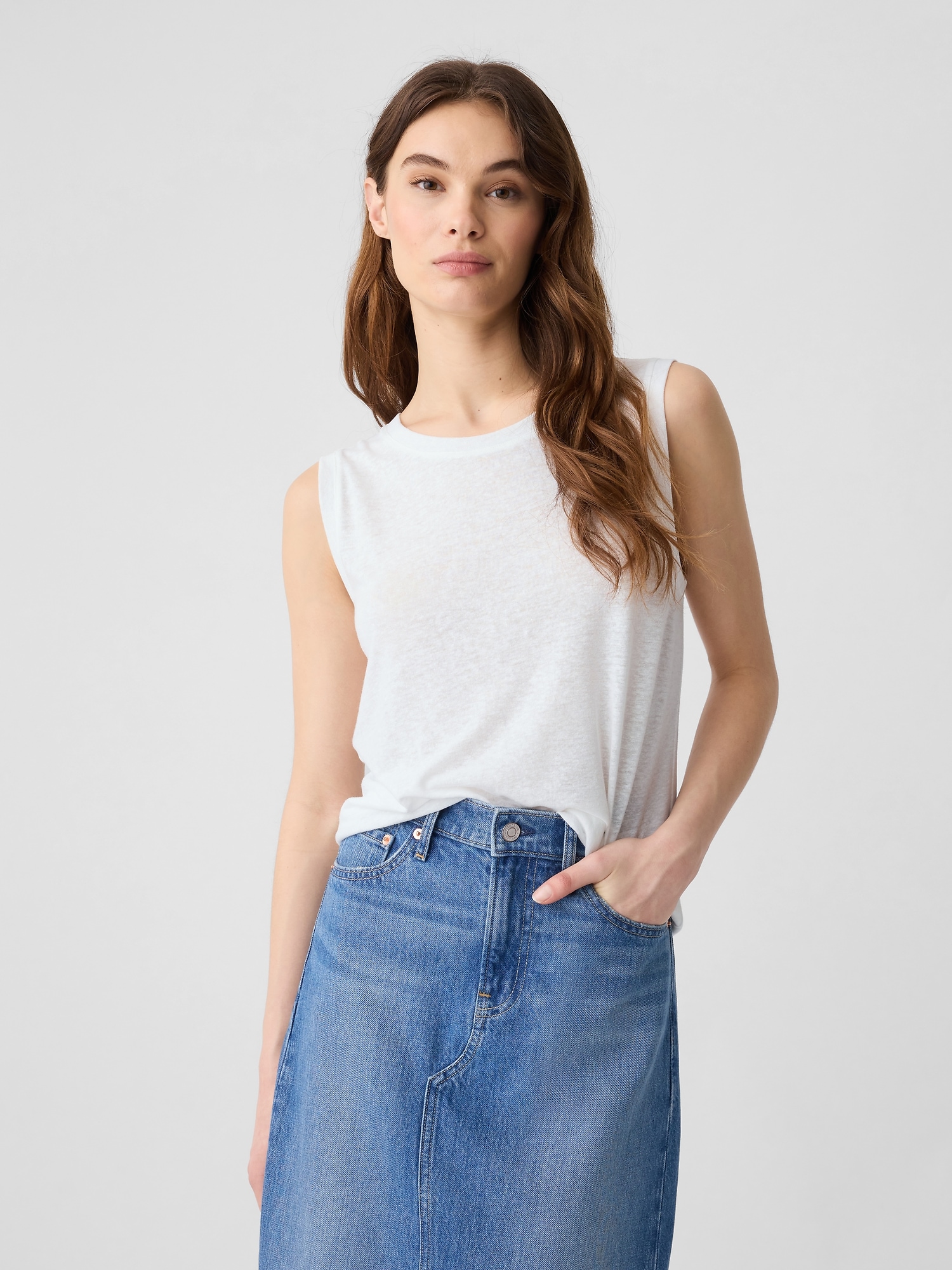 トップス texture tank ギフト】 Tank Crop Texture Solid Fabric Knit Top For Set