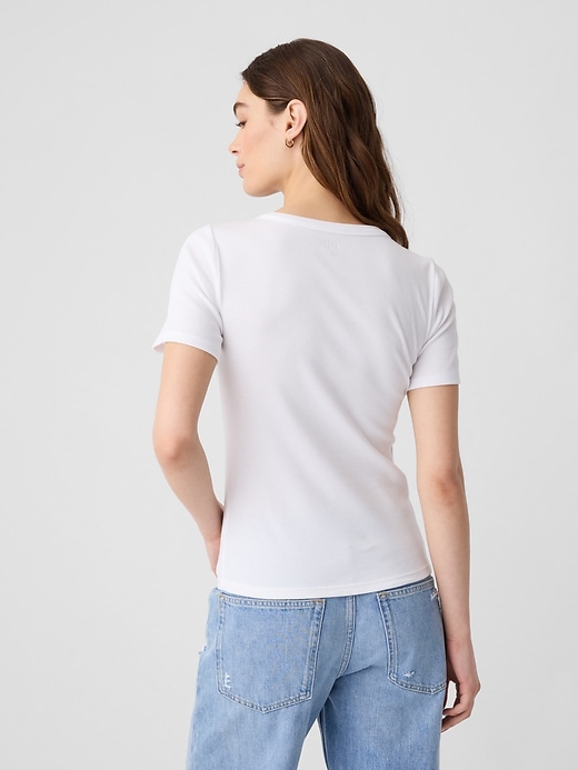 Image number 2 showing, Ribbed Scoopneck T-Shirt