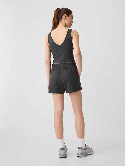 Image number 2 showing, GapFit 3" High Rise Brushed Tech Jersey Easy Shorts