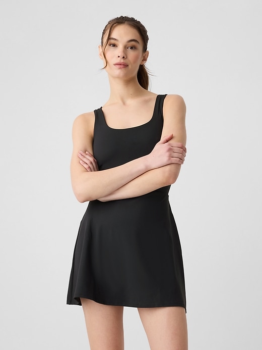 ★   x Jennie ★ Slim Fit Scoop Neck Mini Dress Petite Lux Viscose Rib Jersey Scoop Neck Mini Dress | Karen