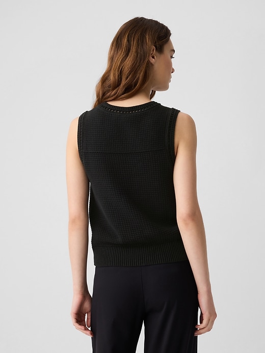 Image number 2 showing, Crochet High Neck Sweater Tank