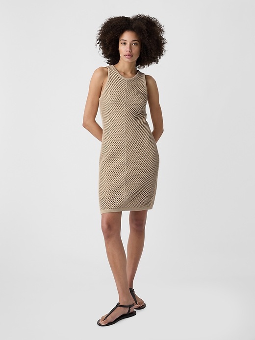 Trois Logo Knit Mini Dress beige Mサイズ & Other Stories knitted mini dress with button detail in