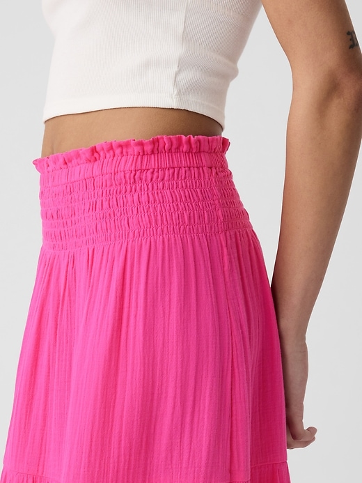 Image number 4 showing, Gauze Smocked Maxi Skirt
