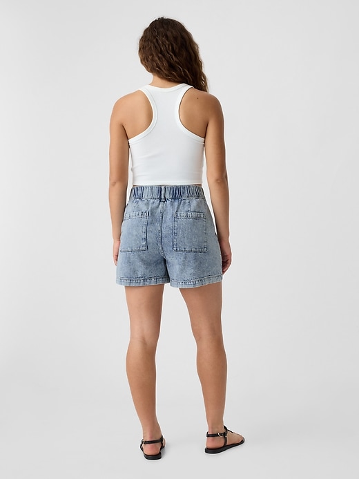 Image number 4 showing, 4" Mid Rise Easy Denim Utility Shorts
