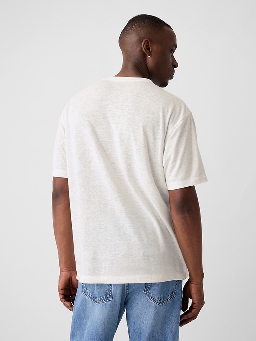 Image number 2 showing, Relaxed Linen-Blend T-Shirt