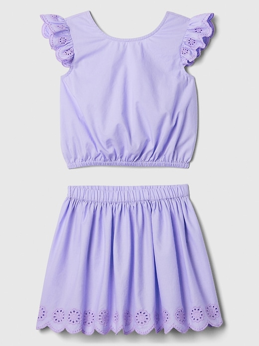 Image number 1 showing, Kids Two-Piece Skirt Outfit Set