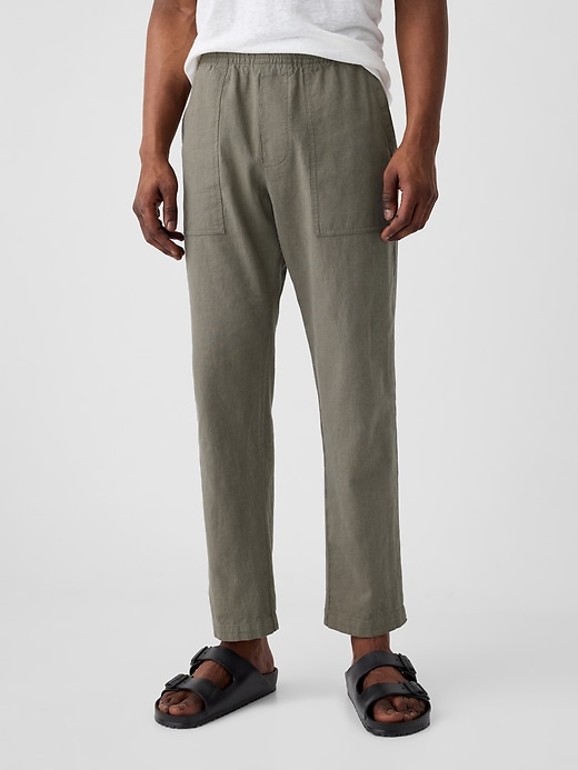 Image number 3 showing, Easy Linen-Blend Utility Pants