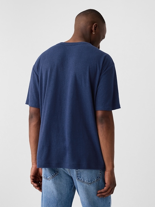 Image number 2 showing, Relaxed Linen-Blend T-Shirt