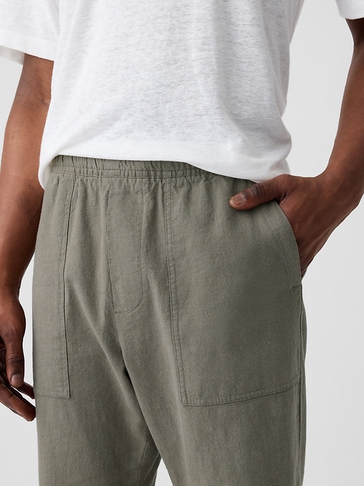 Image number 5 showing, Easy Linen-Blend Utility Pants
