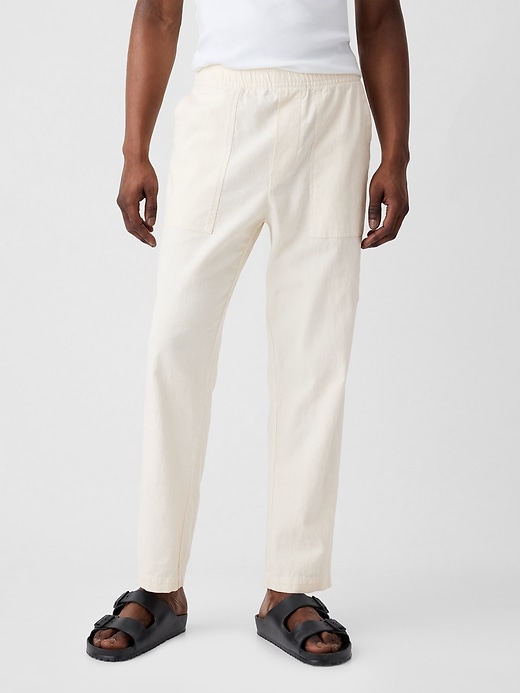 Image number 3 showing, Easy Linen-Blend Utility Pants