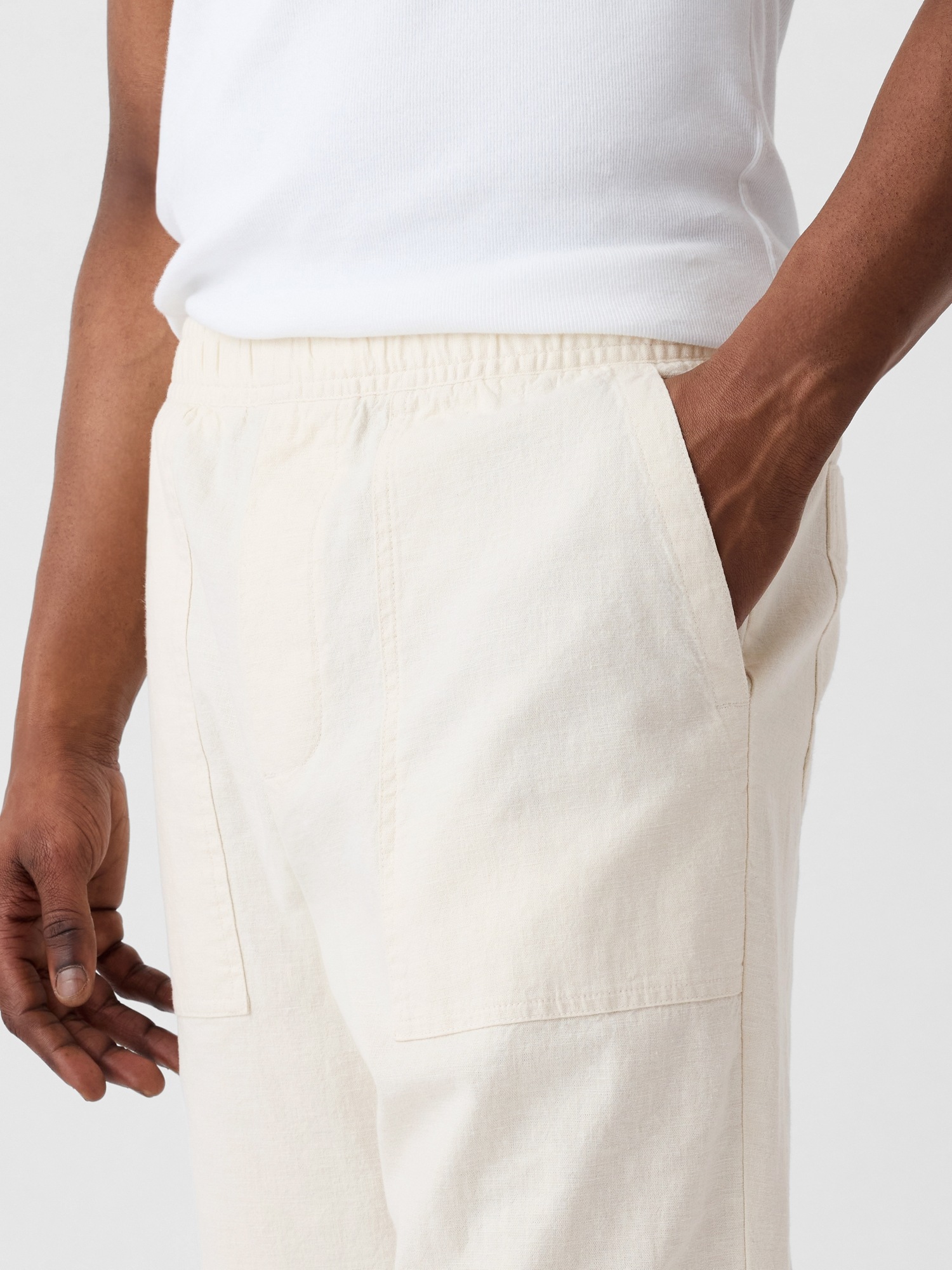 Easy Linen-Blend Utility Pants | Gap Factory