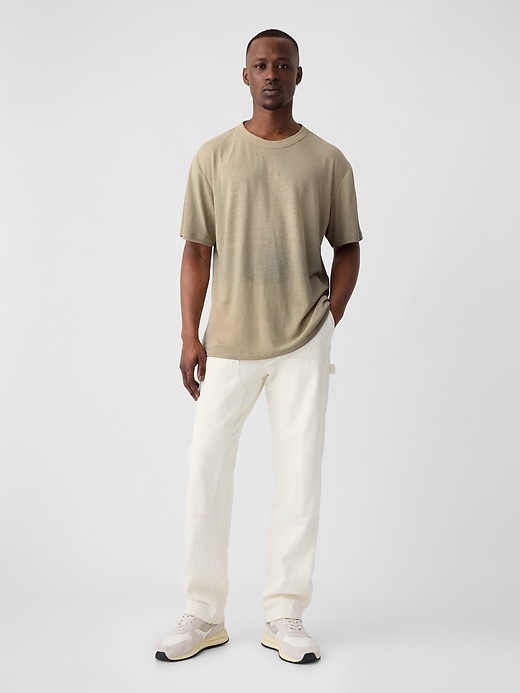 Image number 6 showing, Relaxed Linen-Blend T-Shirt