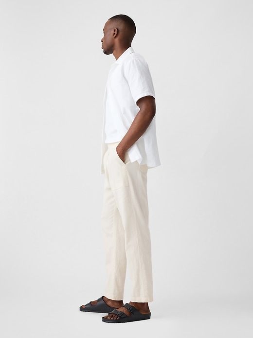 Image number 4 showing, Easy Linen-Blend Utility Pants