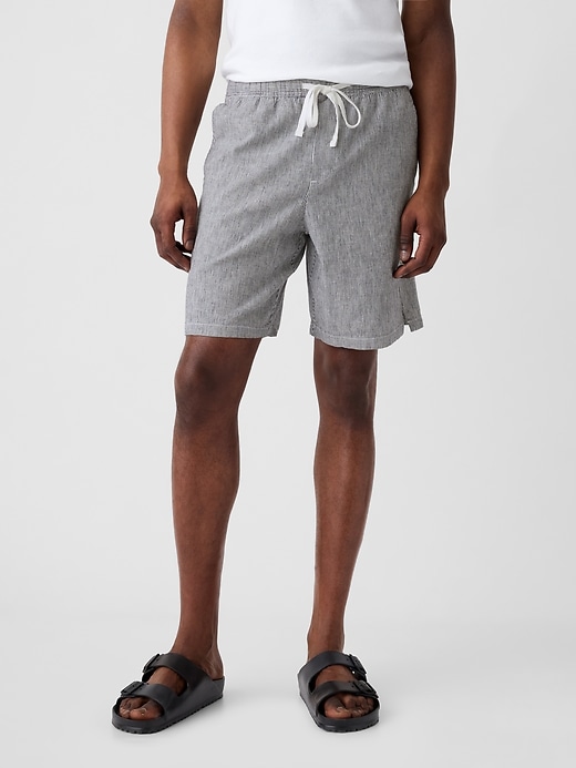 Image number 3 showing, 8" Easy Linen-Blend Shorts