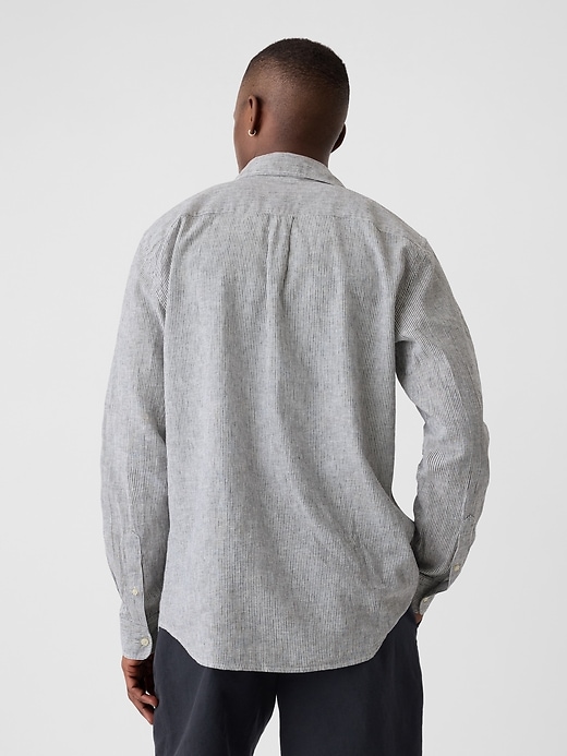 Image number 2 showing, Linen-Blend Shirt in Standard Fit