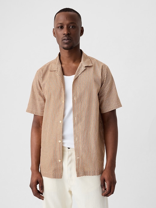 Image number 1 showing, Linen-Blend Vacay Shirt in Standard Fit