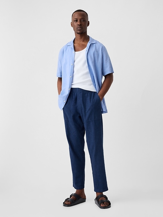 Image number 1 showing, Easy Linen-Blend Utility Pants