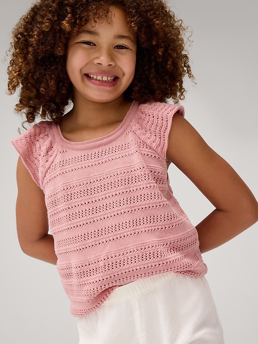 Image number 2 showing, Kids Crochet Sweater Tank Top