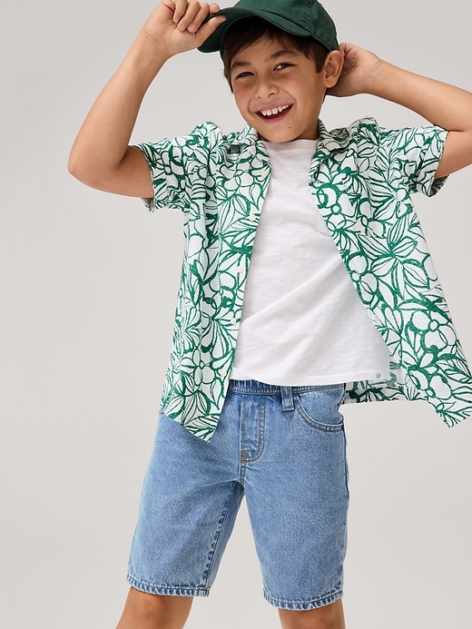 Image number 2 showing, Kids Linen-Blend Vacay Shirt