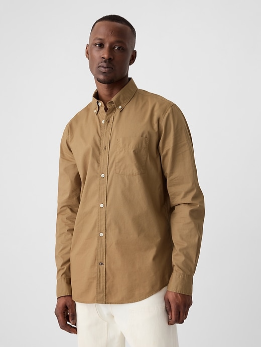 Image number 5 showing, Stretch Poplin Shirt in Standard Fit