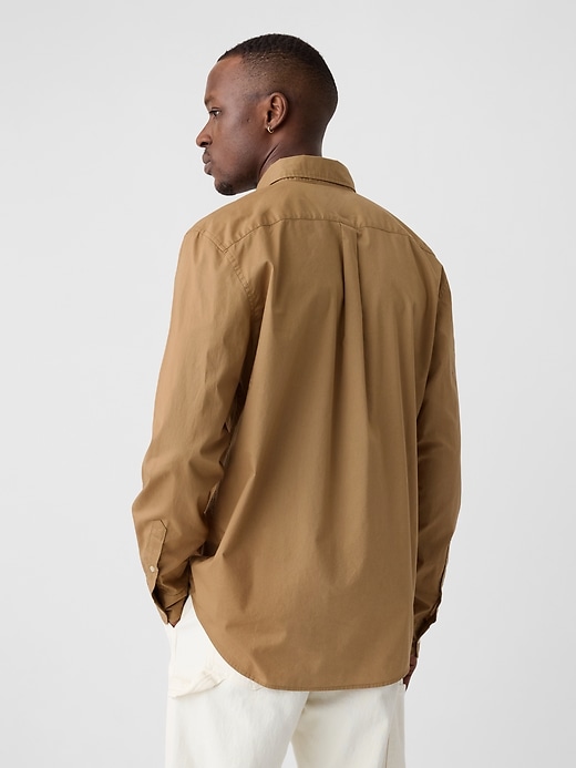 Image number 2 showing, Stretch Poplin Shirt in Standard Fit