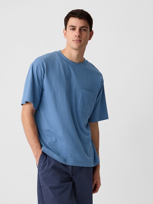 Image number 1 showing, Everyday Soft Oversized Pocket T-Shirt