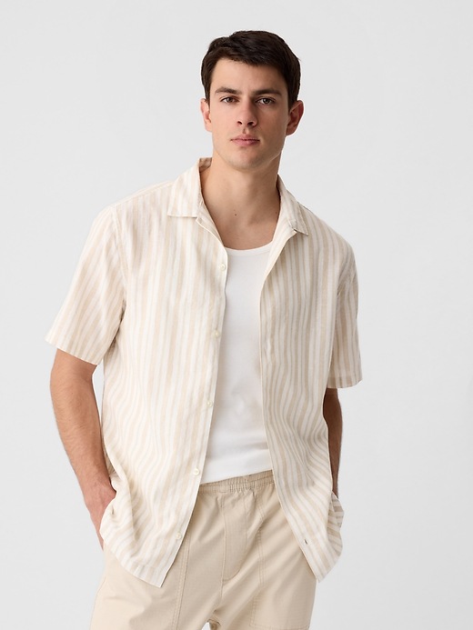 Image number 1 showing, Linen-Blend Vacay Shirt in Standard Fit