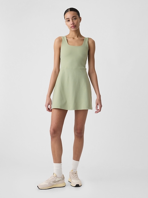 Image number 1 showing, GapFit Studio Scoopneck Mini Dress