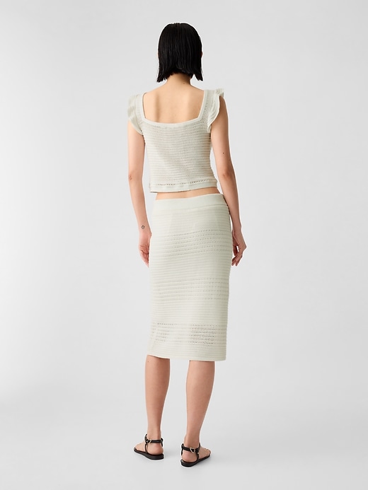 Image number 2 showing, Crochet Sweater Midi Skirt