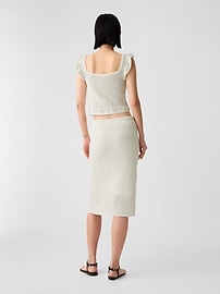 View large product image 3 of 5. Crochet Sweater Midi Skirt
