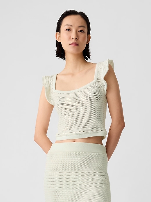 Image number 3 showing, Sleeveless Crochet Top