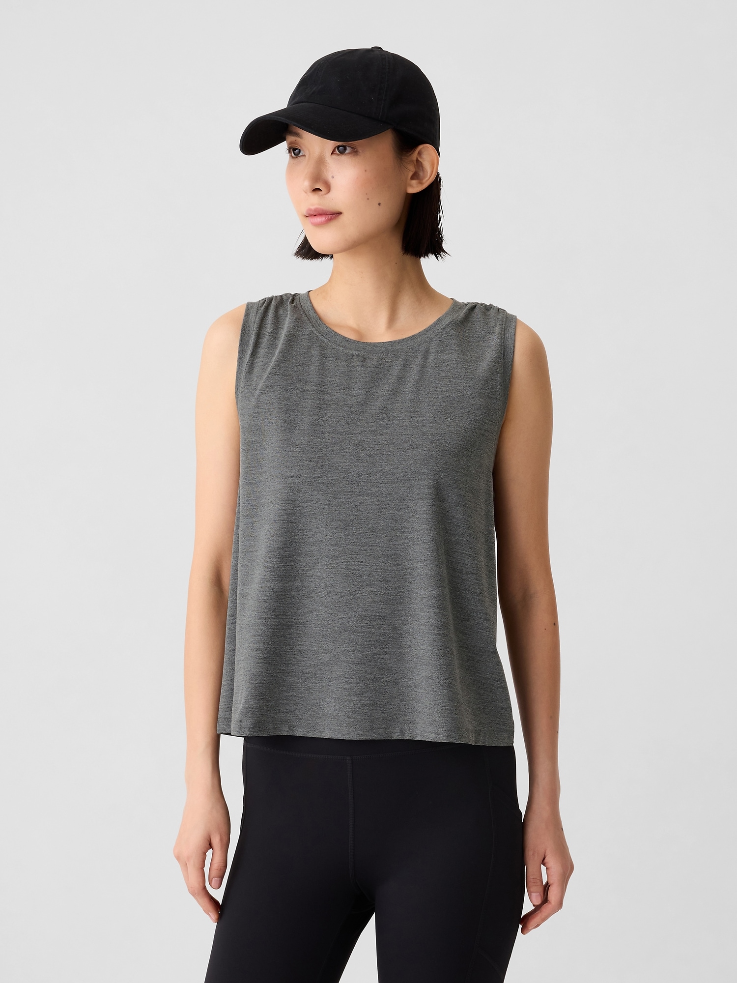 GapFit Brushed Jersey Muscle Tank Top