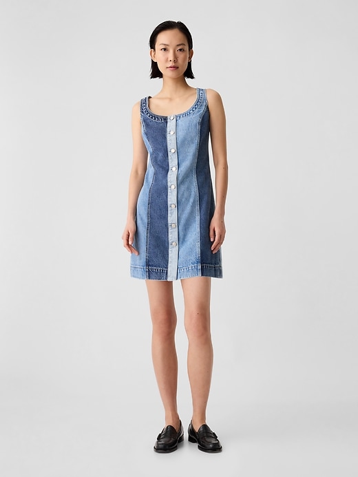 Image number 1 showing, Denim Mini Dress