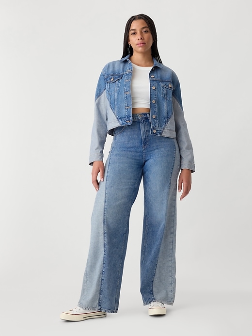 Image number 8 showing, High Rise Wide-Leg Jeans