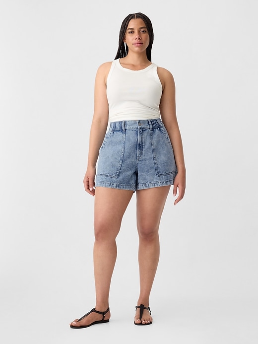 Image number 5 showing, 4" Mid Rise Easy Denim Utility Shorts