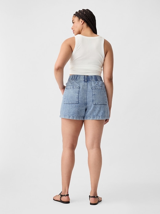 Image number 6 showing, 4" Mid Rise Easy Denim Utility Shorts
