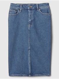 Denim Midi Pencil Skirt
