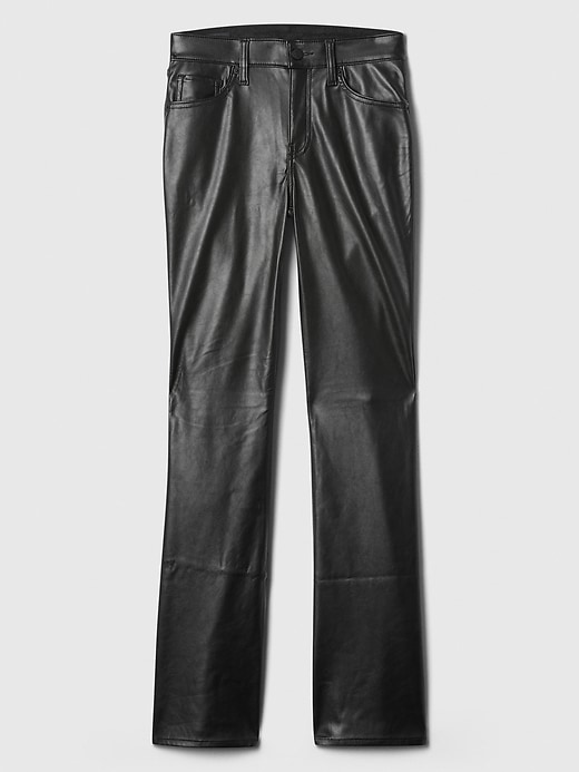 Image number 7 showing, Mid Rise Baby Boot Vegan-Leather Pants
