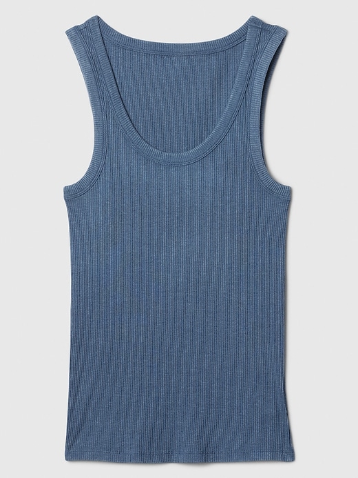 Image number 10 showing, Ribbed Scoopneck Tank Top