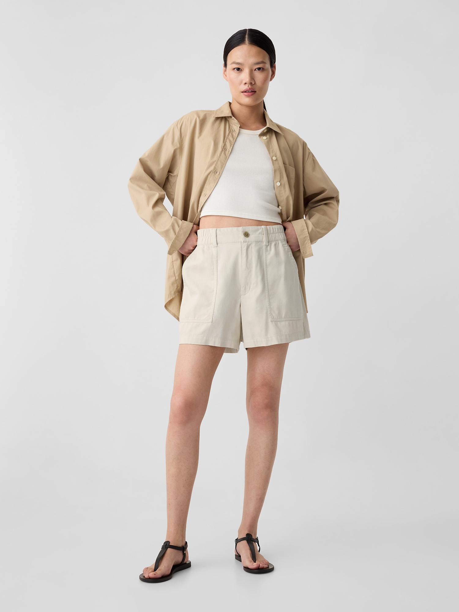 4" High Rise Easy Utility Shorts