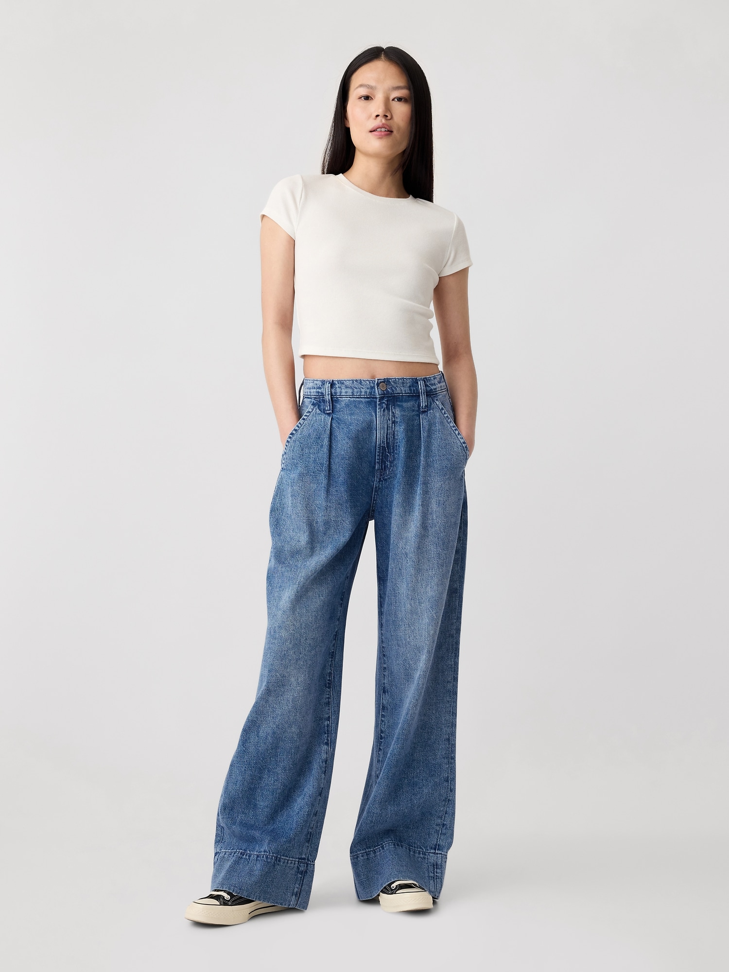 High Rise Wide-Leg Jeans