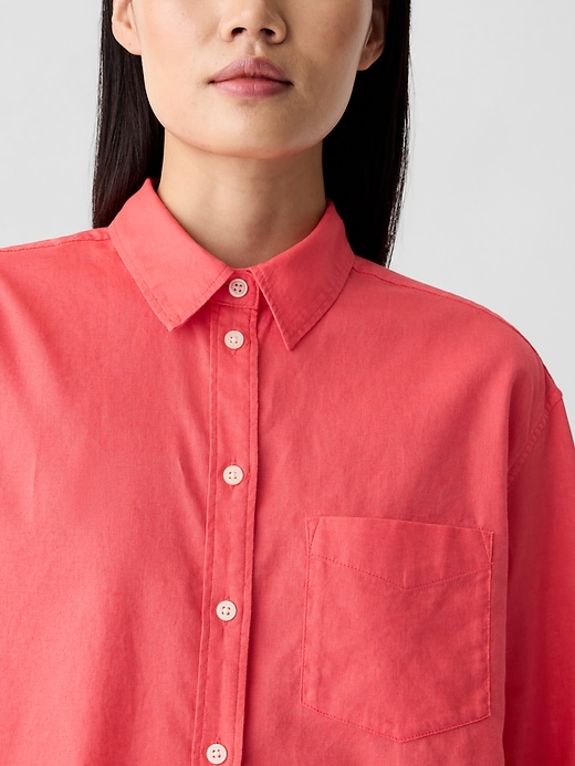 Image number 9 showing, Cropped Linen-Blend Shirt