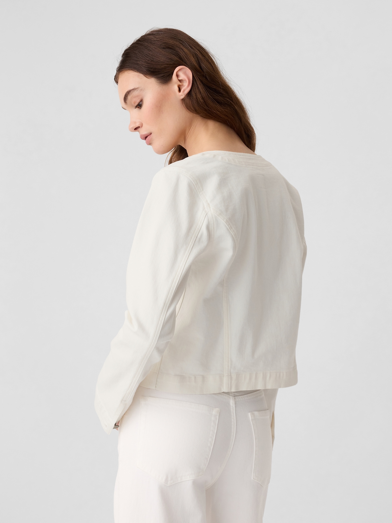 （本日のみ値下げします！！)digne collarless jacket digne collarless jacket coat グレー - メルカリ