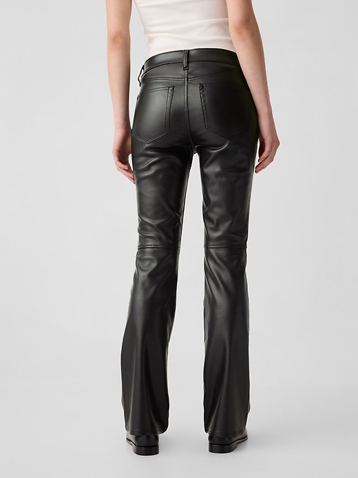 Image number 4 showing, Mid Rise Baby Boot Vegan-Leather Pants