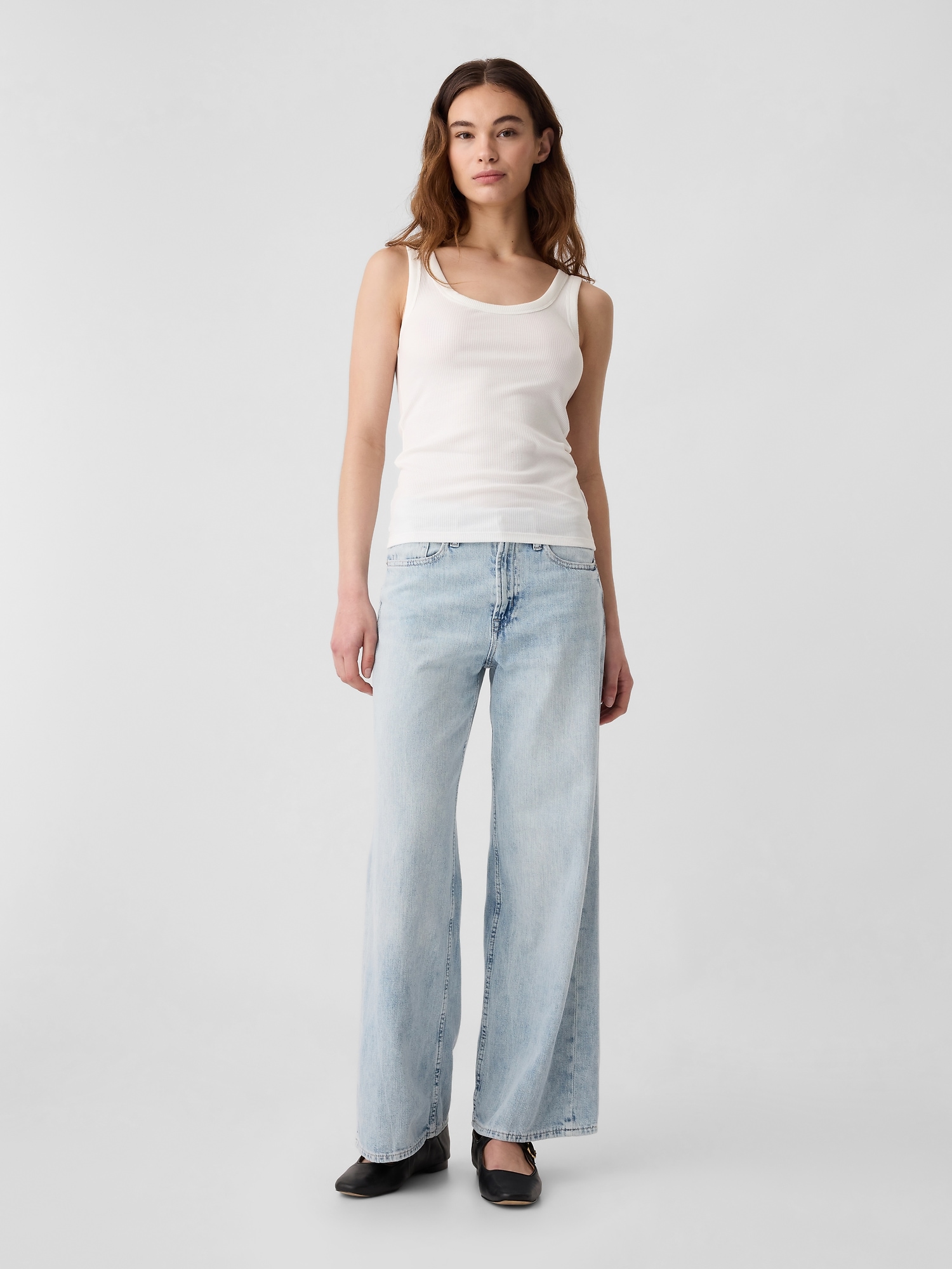 High Rise Wide-Leg Jeans