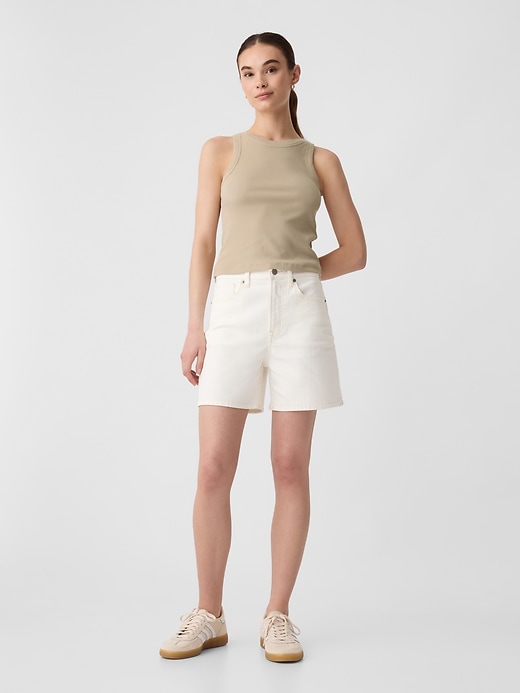 Image number 8 showing, Cropped Ribbed High Neck Tank