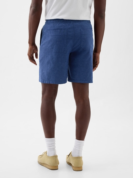 Image number 4 showing, 8" Easy Linen-Blend Shorts